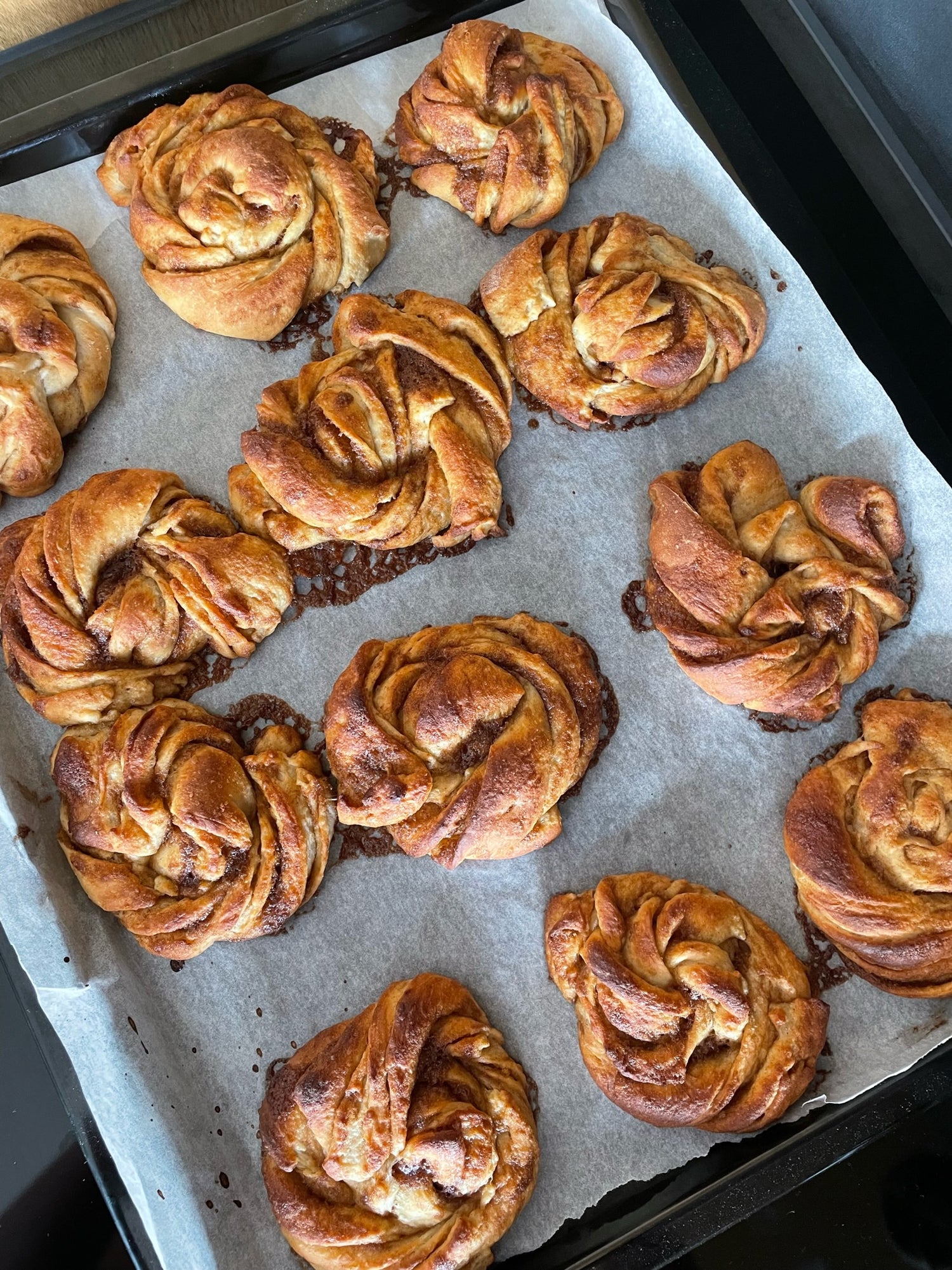 Kanelsnurrer med hvide bønner